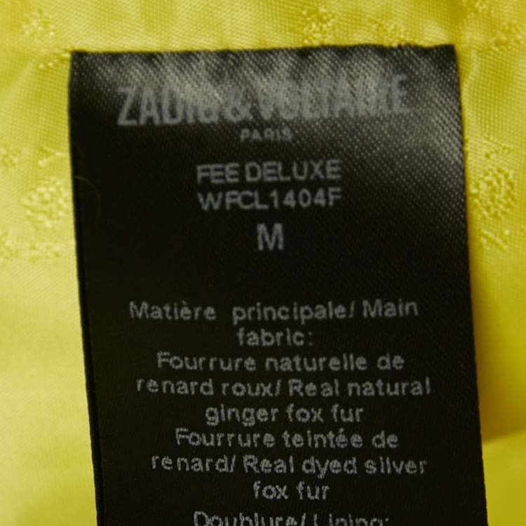 Pre Owned Zadig & Voltaire Multicolor Silver Fox Fur Fee Deluxe Waistcoat M