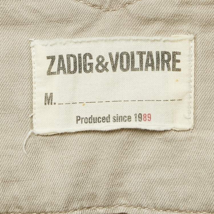 Pre Owned Zadig & Voltaire Beige Linen Blend Plumo Cropped Pants S