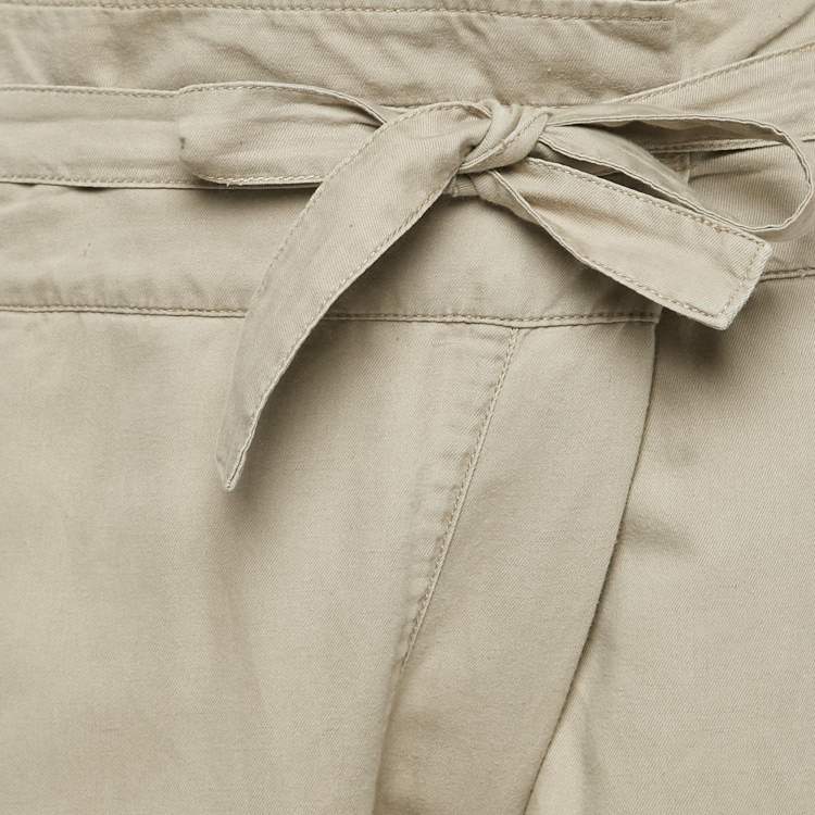 Pre Owned Zadig & Voltaire Beige Linen Blend Plumo Cropped Pants S
