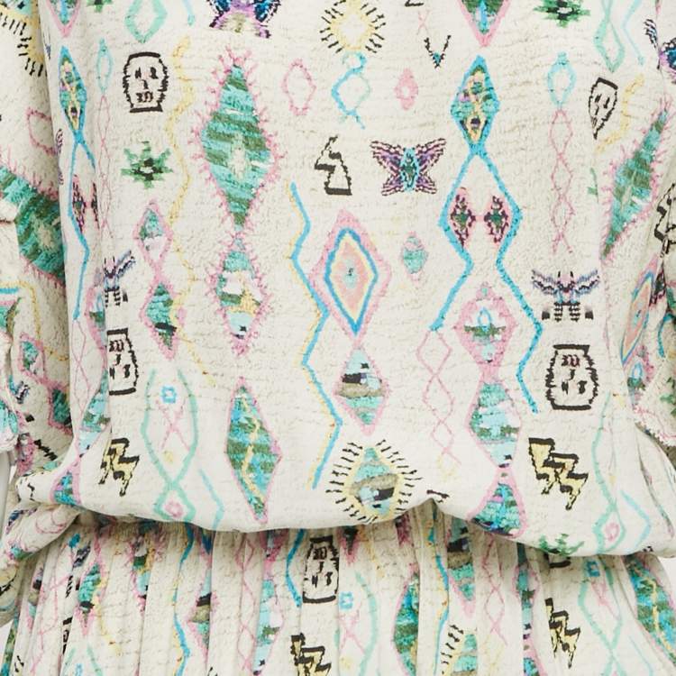 Pre Owned Zadig and Voltaire Multicolor Printed Roxana Kilm Mini Dress L