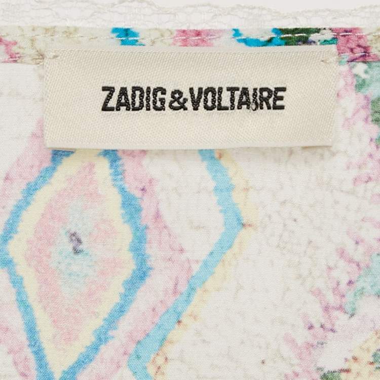 Pre Owned Zadig and Voltaire Multicolor Printed Roxana Kilm Mini Dress L