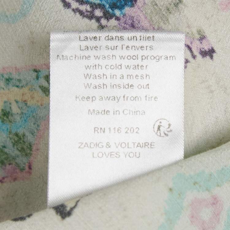 Pre Owned Zadig and Voltaire Multicolor Printed Roxana Kilm Mini Dress L