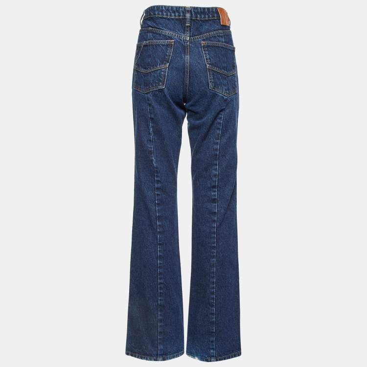 Pre Owned Zadig & Voltaire Defile Blue Denim Wide Leg Jeans M/Waist 31"