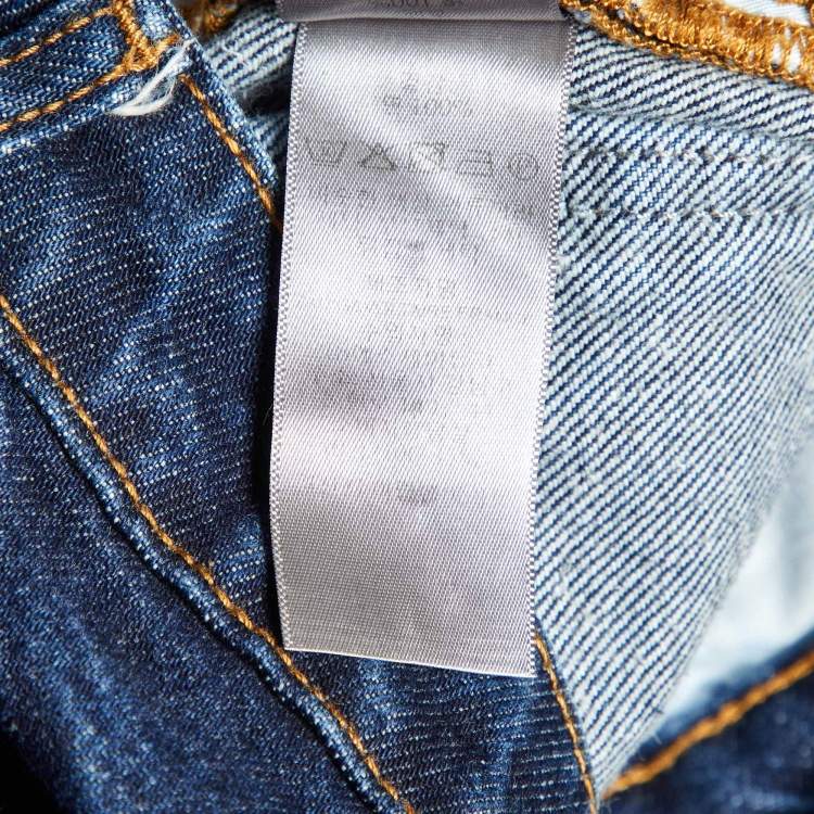 Pre Owned Zadig & Voltaire Defile Blue Denim Wide Leg Jeans M/Waist 31"
