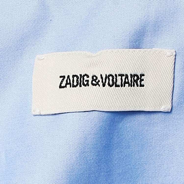 Pre Owned Zadig & Voltaire Blue Cotton Sydney Pop Eco Shirt L