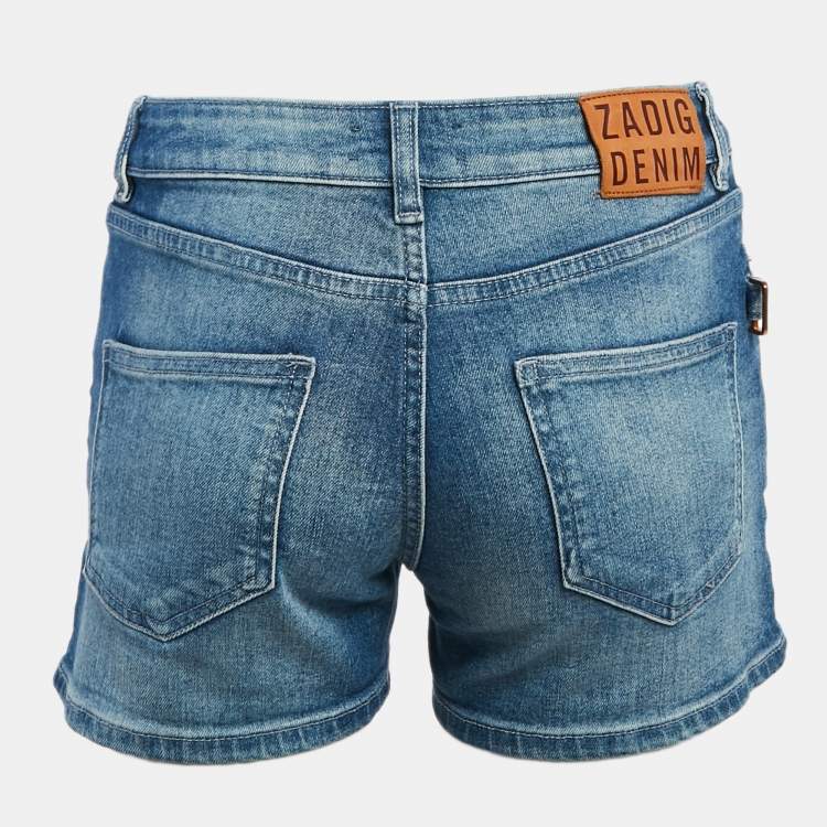 Pre Owned Zadig & Voltaire Light Blue Denim Sweet Eco Shorts S