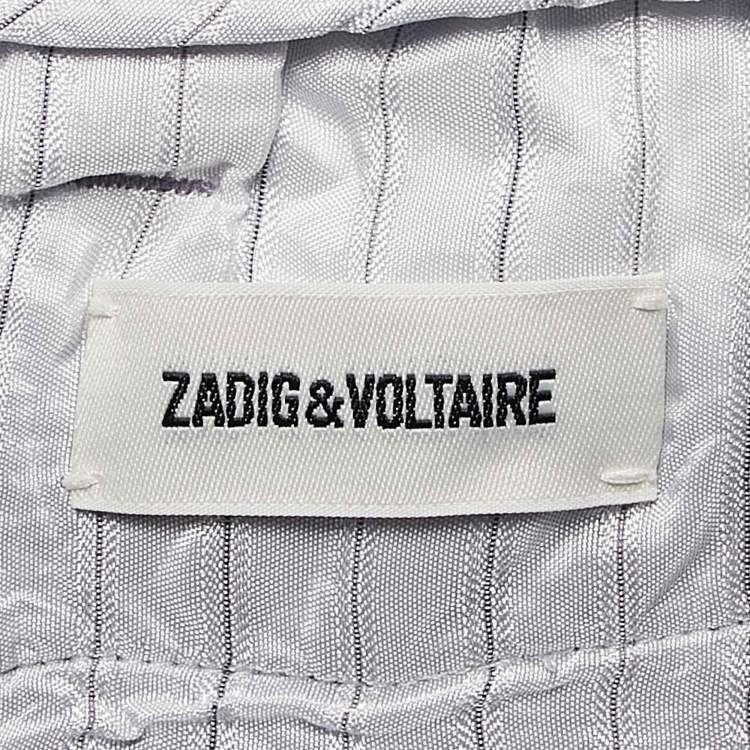 Pre Owned Zadig & Voltaire Lavender Floral Jacquard Trousers M