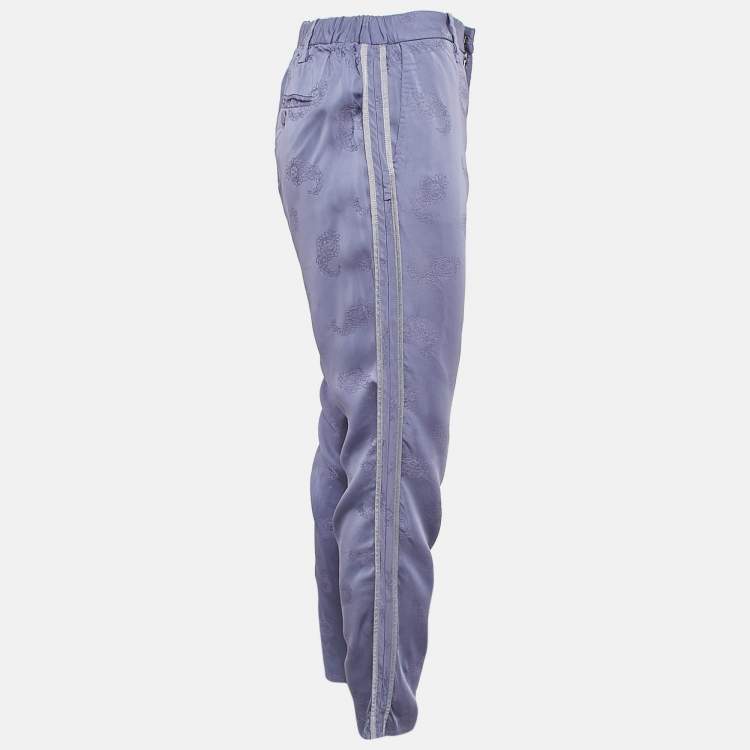 Pre Owned Zadig & Voltaire Lavender Floral Jacquard Trousers M