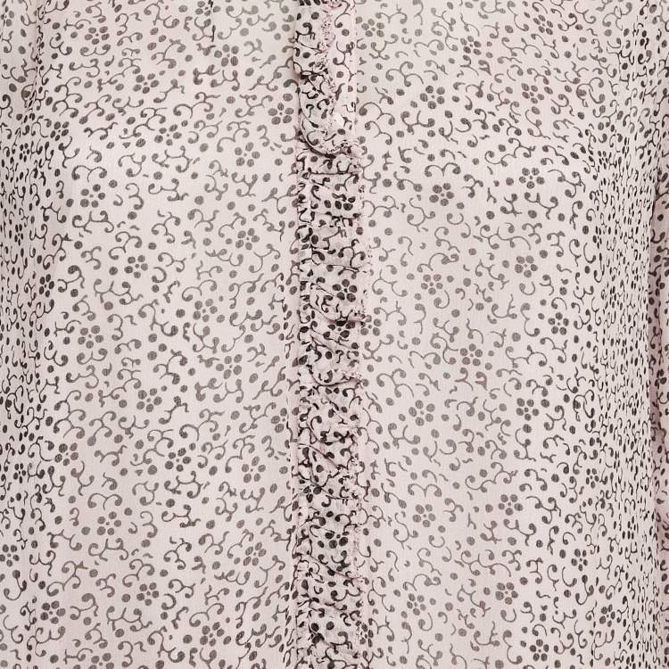 Pre Owned Zadig & Voltaire Pink Printed Chiffon Rebbie Goa Mini Dress S