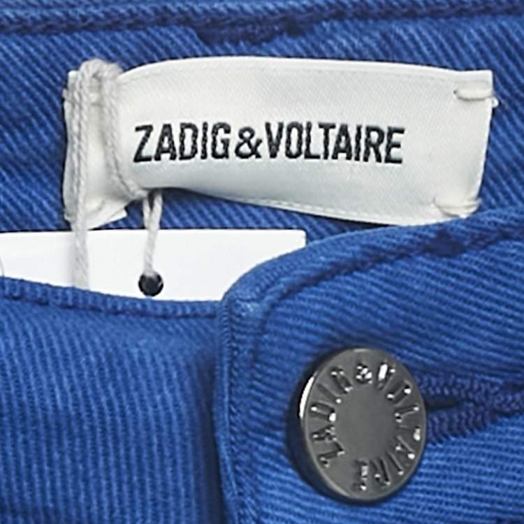 Pre Owned Zadig & Voltaire Blue Denim Eva Cher Jeans S Waist 25"