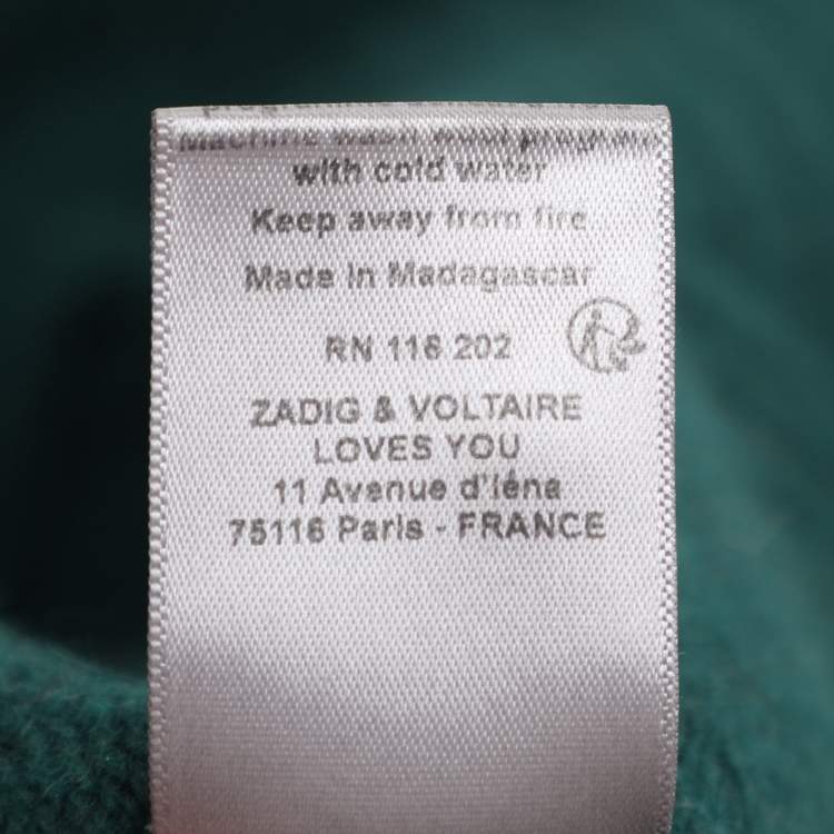 Pre Owned Zadig & Voltaire Green Wool Knit Sweater XS