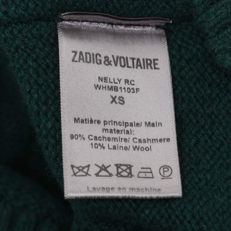 Pre Owned Zadig & Voltaire Green Wool Knit Sweater XS