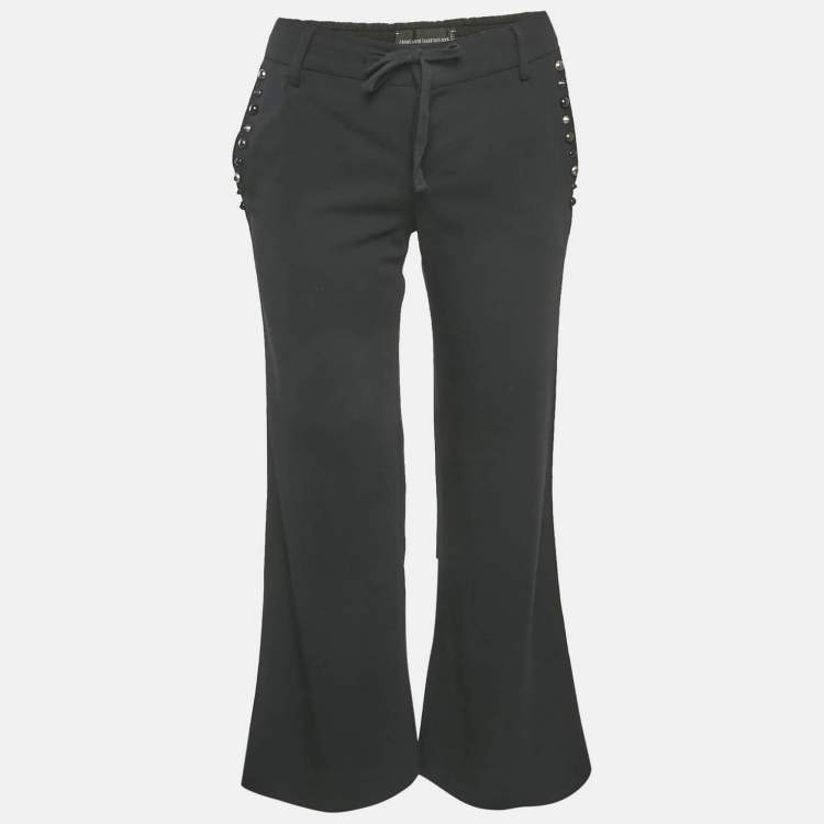 Pre Owned Zadig & Voltaire Deluxe Black Cotton Studded Pako Trousers S