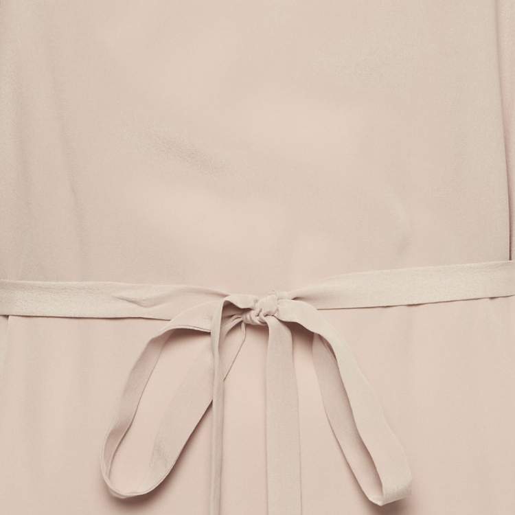 Pre Owned Zadig & Voltaire Pink Silk Lace Trimmed Chery Crepuscule Midi Slip Dress XS