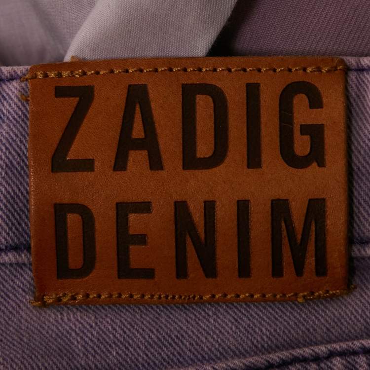 Pre Owned Zadig & Voltaire Purple Denim Flared Jeans M Waist 30"