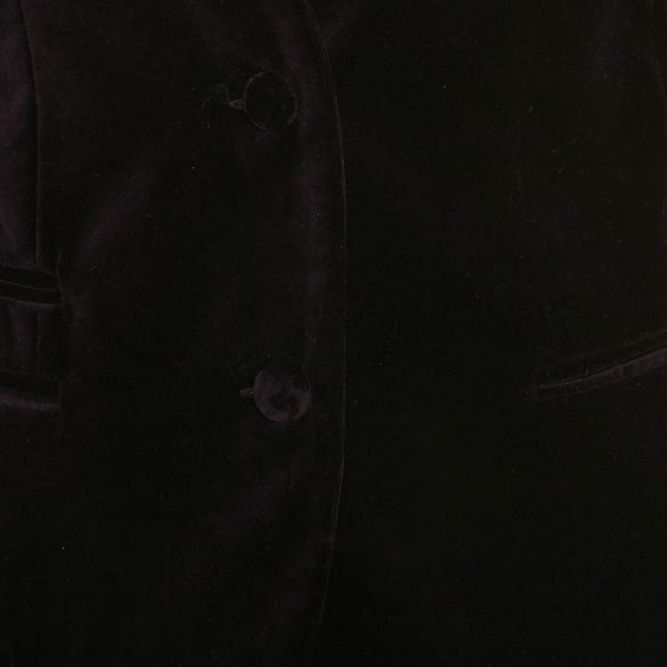 Pre Owned Zadig & Voltaire Purple Embroidered Velvet Vadim Blazer S