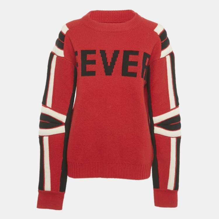 Pre Owned Zadig & Voltaire Red Fever Intarsia Wool Amber Bis Sweater M