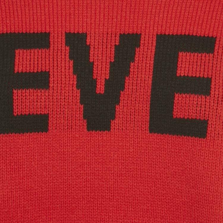 Pre Owned Zadig & Voltaire Red Fever Intarsia Wool Amber Bis Sweater M
