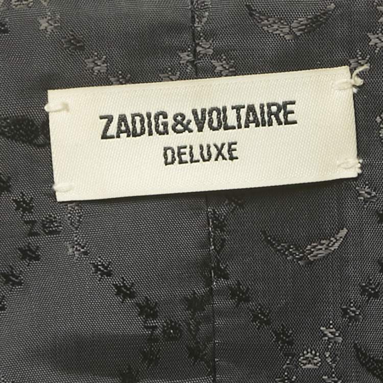 Pre Owned Zadig & Voltaire Deluxe Black Viva Frange Blazer S