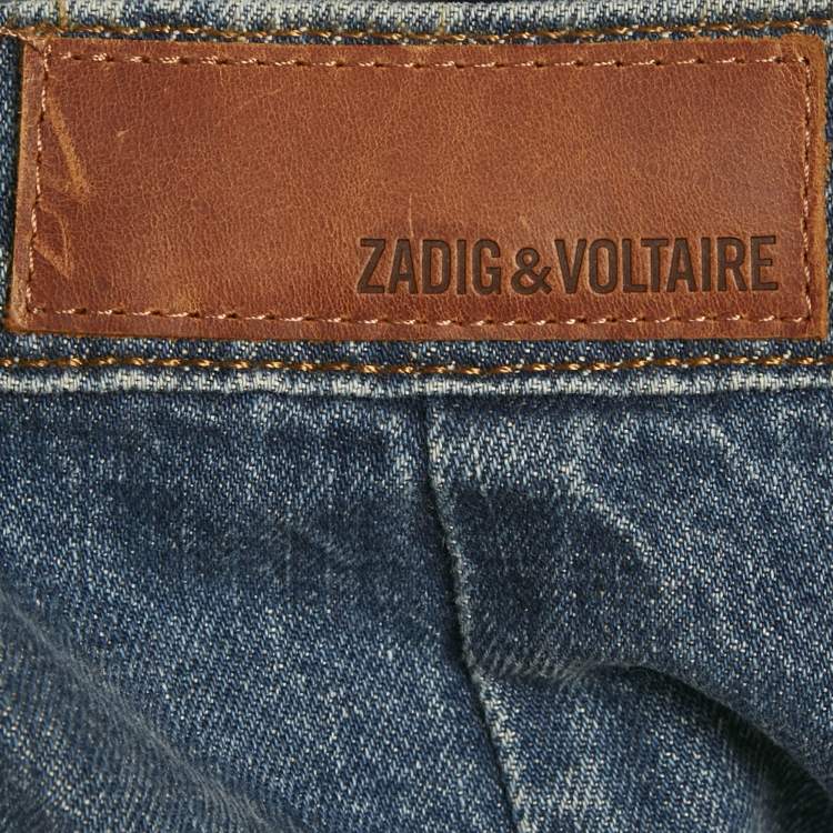 Pre Owned Zadig & Voltaire Blue Denim Juny Skirt M