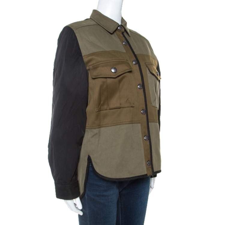 Pre Owned Zadig and Voltaire Green Cotton Timber Patch Jacket M