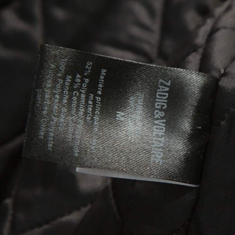 Pre Owned Zadig and Voltaire Green Cotton Timber Patch Jacket M