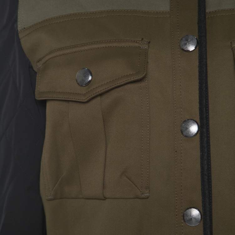 Pre Owned Zadig and Voltaire Green Cotton Timber Patch Jacket M