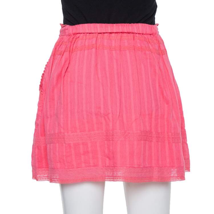 Pre Owned Zadig and Voltaire Pink Cotton Joxini Skirt S