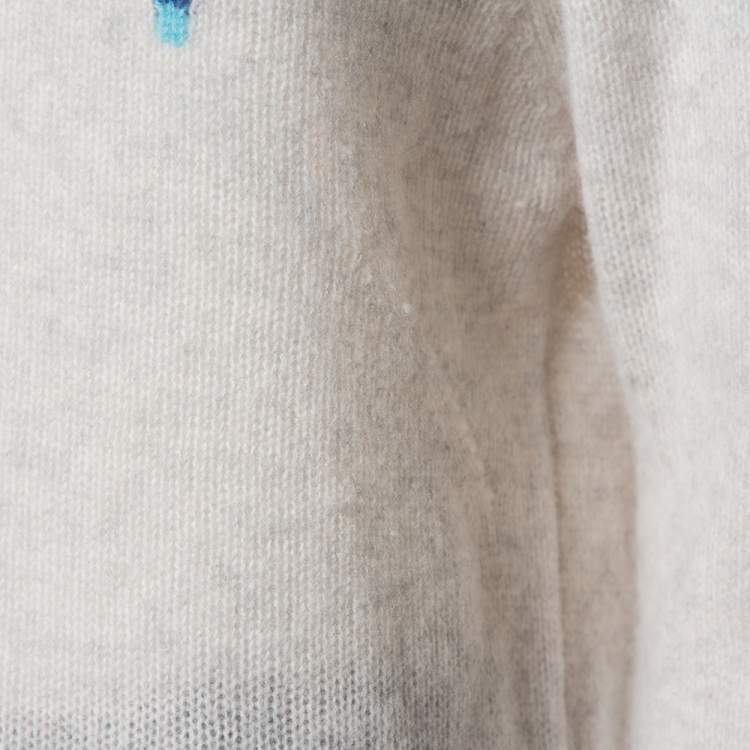مملوكة مسبقًا Zadig and Voltaire Grey Cashmere Delly Bis Sweater L