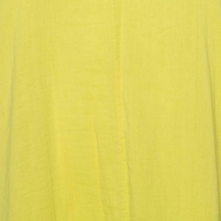 Pre Owned Zadig & Voltaire Yellow Cotton Open Back Ralia Maxi Dress M 