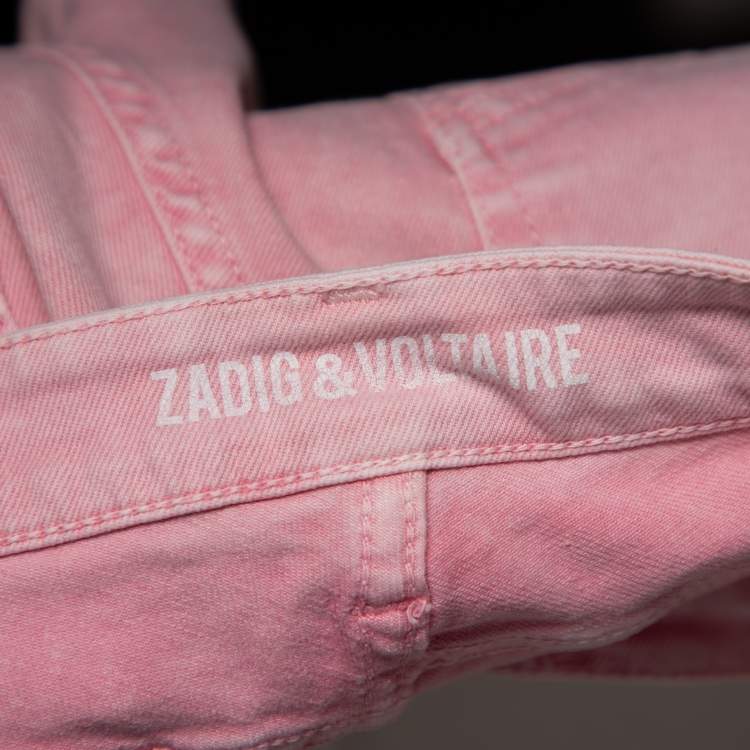 Pre Owned Zadig and Voltaire Pink Denim Shorts M