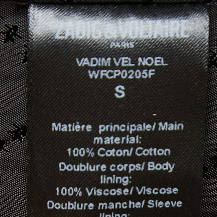 Pre Owned Zadig and Voltaire Dark Purple Velvet Single-Breasted Blazer S
