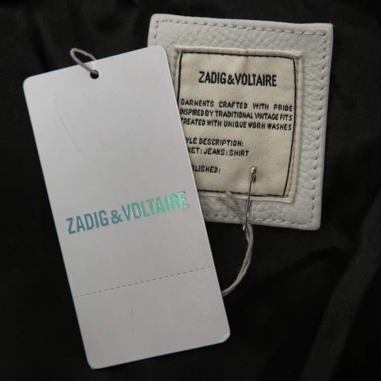 Pre Owned Zadig & Voltaire Black Wool Contrast Leather Sleeves Bomber Jacket XS
