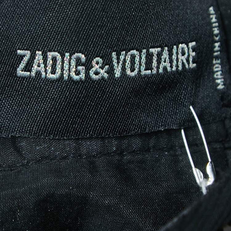 Pre Owned Zadig & Voltaire Black Sequined Mini Skirt S