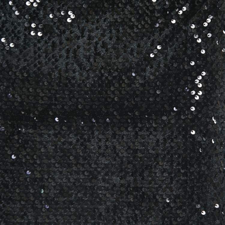 Pre Owned Zadig & Voltaire Black Sequined Mini Skirt S