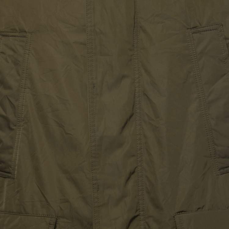 Pre Owned Zadig & Voltaire Green Synthetic Detachable Lining Parka Jacket M