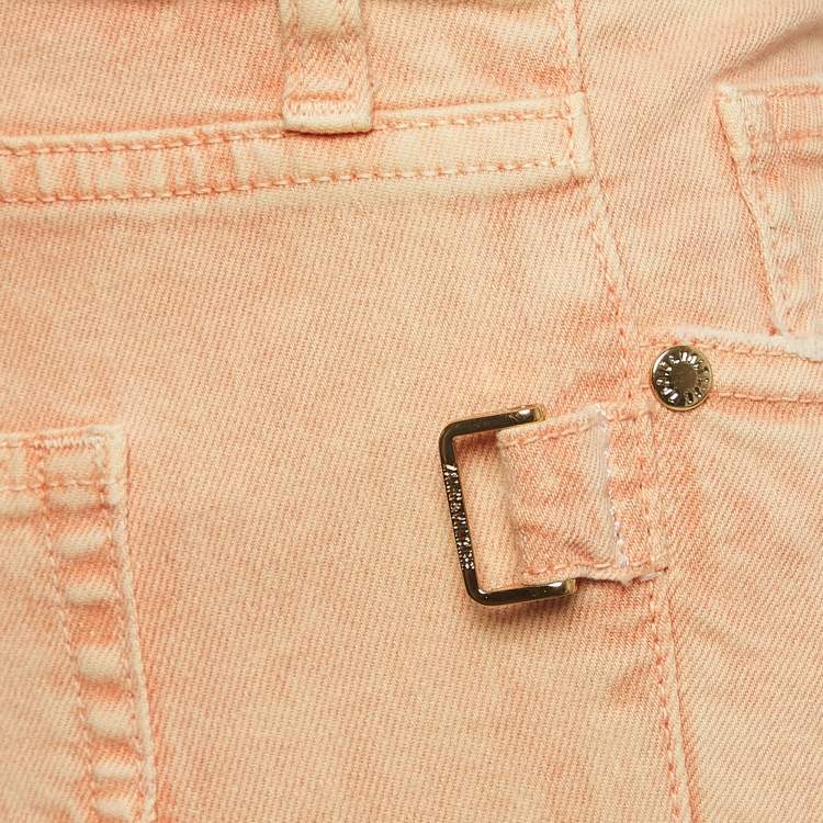 Pre Owned Zadig & Voltaire Light Orange Washed Denim Eva Snow Jeans M Waist 27"