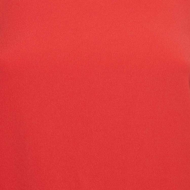 Pre Owned Zadig & Voltaire Red Crepe Cut-Out Detail Sleeveless Mini Raff Dress XS