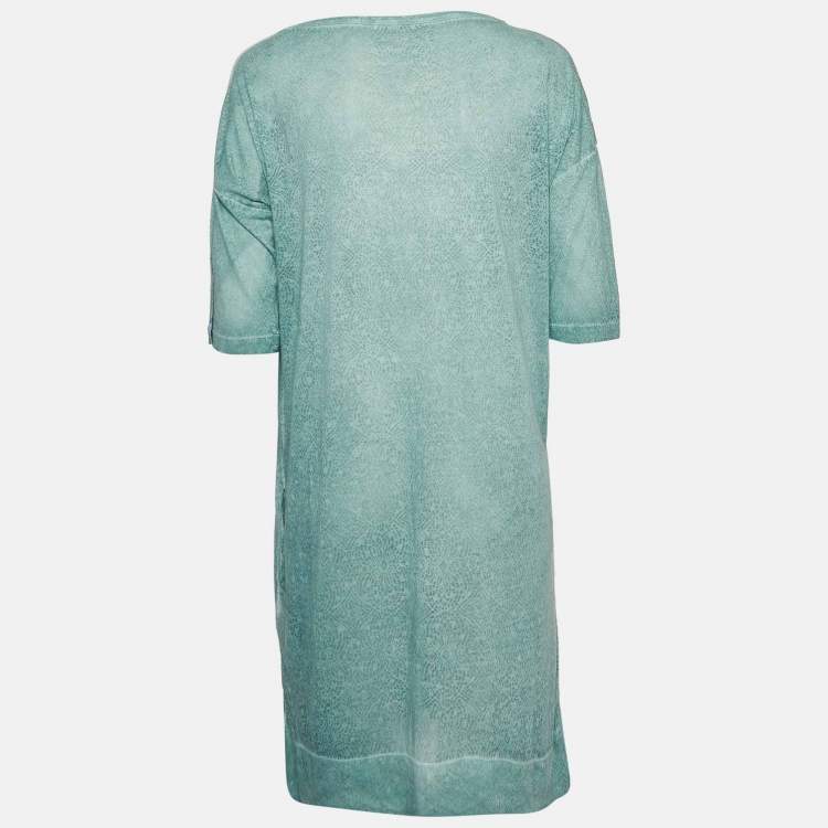 Pre Owned Zadig & Voltaire Mint Green Overdye Lace Knit Mini Dress S