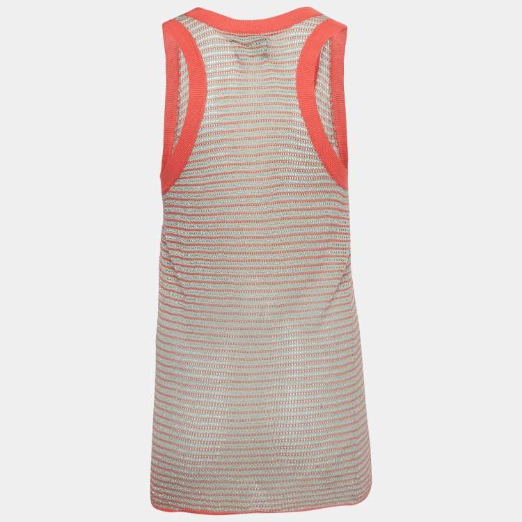 Pre Owned Zadig & Voltaire Multicolor Lurex Knit Tank Top S