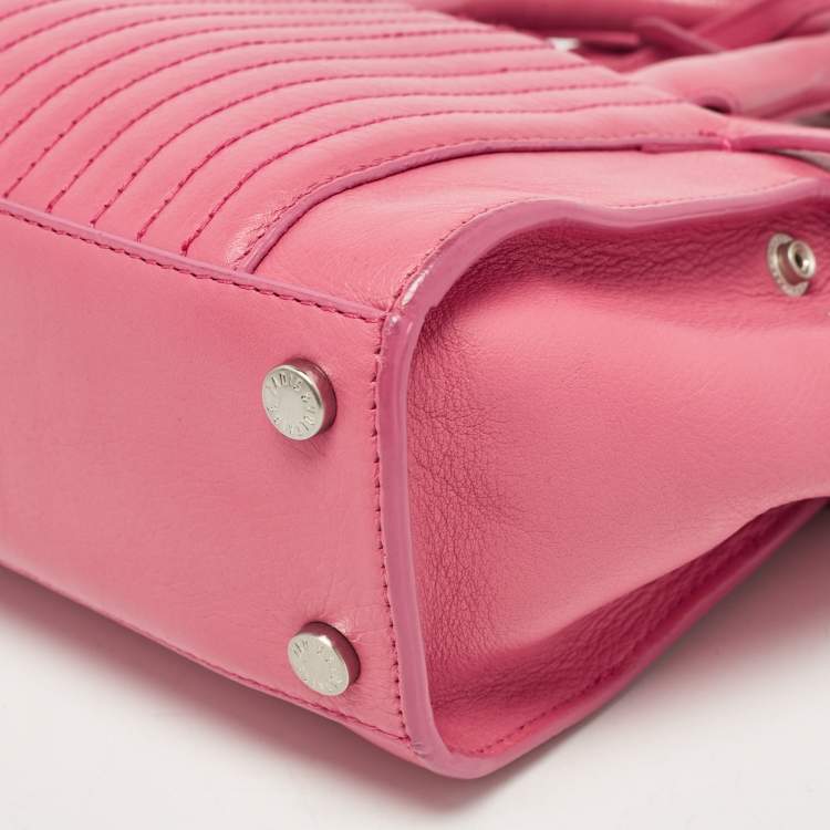 Pre Owned Zadig & Voltaire Pink Leather XS Candide Tote