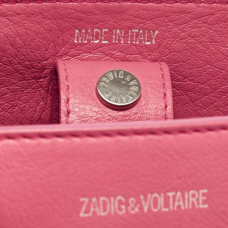 Pre Owned Zadig & Voltaire Pink Leather XS Candide Tote
