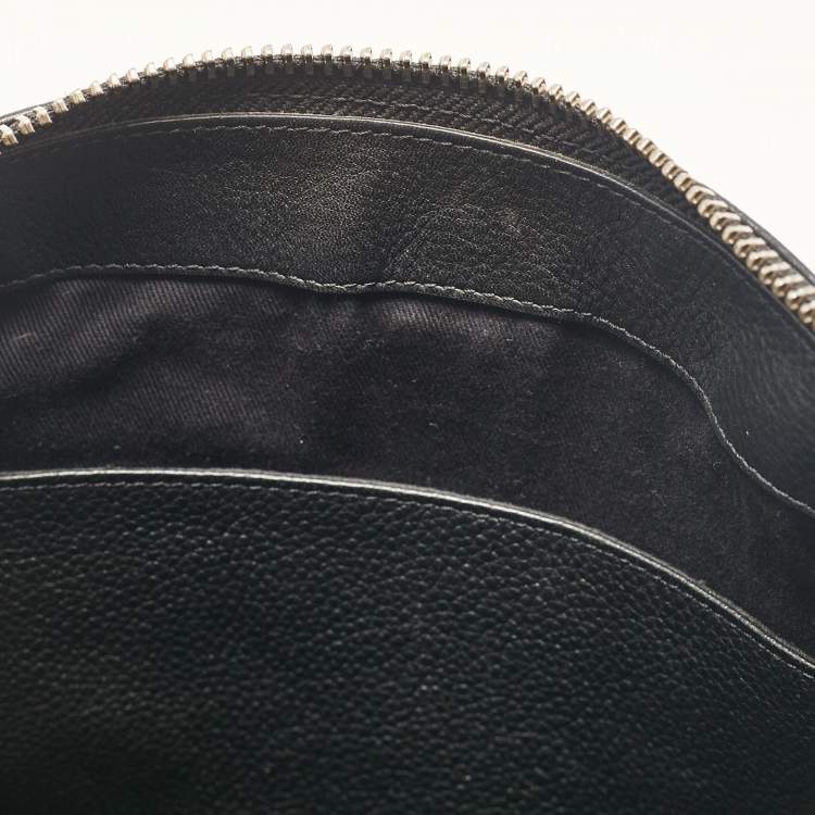 Pre Owned Zadig & Voltaire Black Leather Zip Boston Bag
