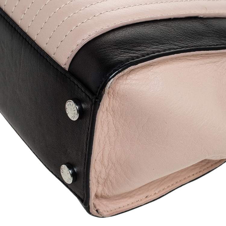 Pre Owned Zadig and Voltaire Beige/Black Leather XS Candide Tote