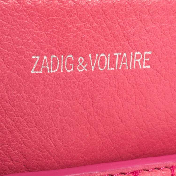 Pre Owned Zadig and Voltaire Pink Leather XS Candide Tote