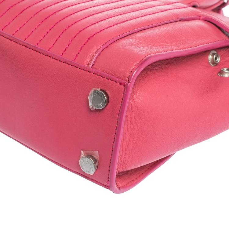 Pre Owned Zadig and Voltaire Pink Leather XS Candide Tote