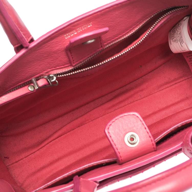 Pre Owned Zadig and Voltaire Pink Leather XS Candide Tote