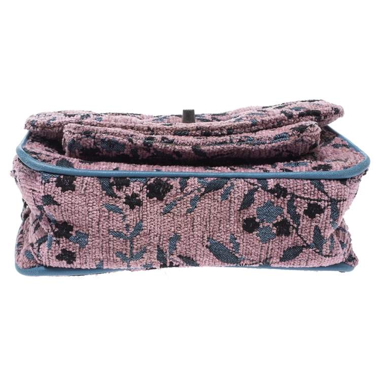 Pre Owned Zadig and Voltaire Pink/Blue Fabric and Leather Shoulder Bag