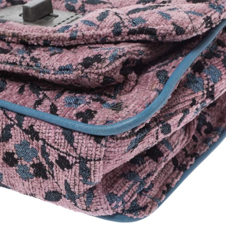 Pre Owned Zadig and Voltaire Pink/Blue Fabric and Leather Shoulder Bag