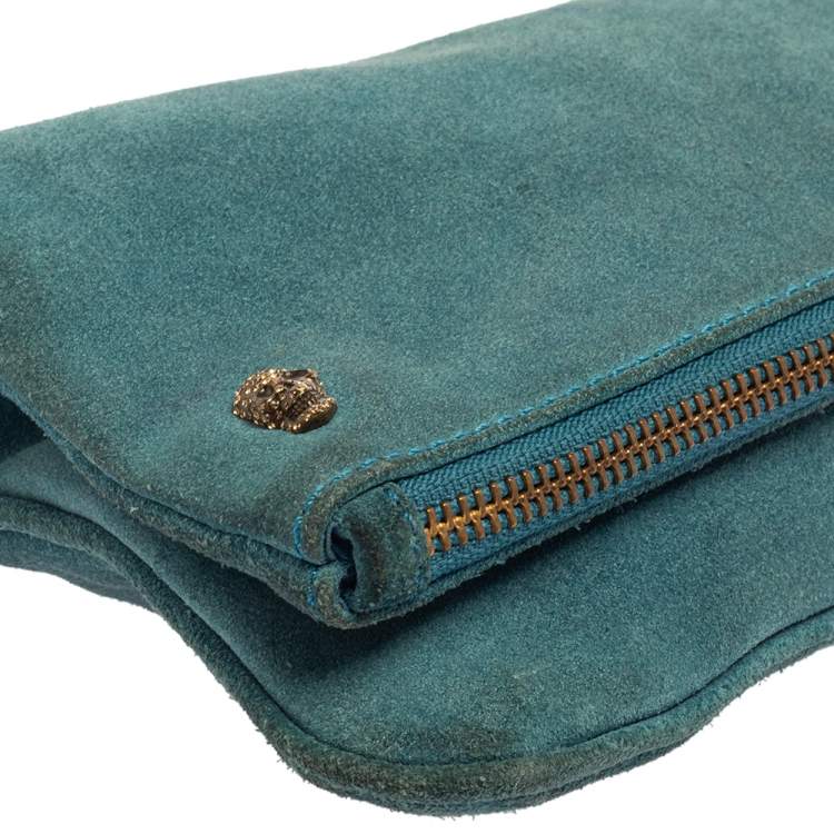 Pre Owned Zadig and Voltaire Blue Suede Clutch